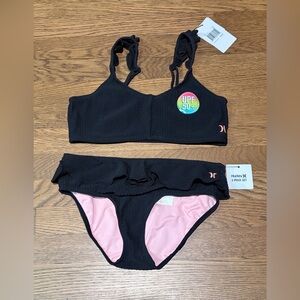 Hurley Kids Bikini - Black with Pink Accents